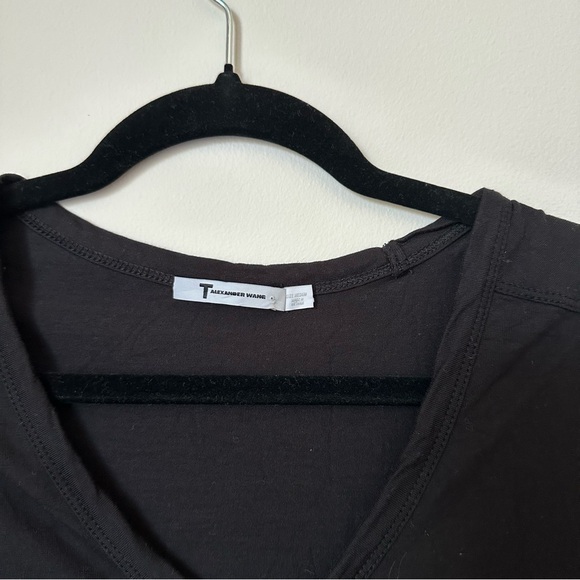 T by Alexander Wang Black Basic Pocket Tee - Picture 2 of 2